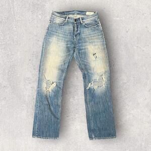 All Saints Spitalfields distressed boyfriend mid rise straight leg 25